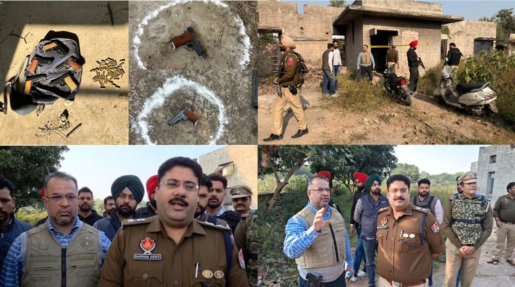ਵੱਡੀ ਅੱਤਵਾਦੀ ਸਾਜ਼ਿਸ਼ ਨਾਕਾਮ ਗੋਲੀਬਾਰੀ ਤੋਂ ਬਾਅਦ ਲਾਰੈਂਸ ਬਿਸ਼ਨੋਈ ਗੈਂਗ ਦੇ ਚਾਰ ਕਾਰਕੁਨ ਗ੍ਰਿਫ਼ਤਾਰ ਸੱਤ ਪਿਸਤੌਲ ਬਰਾਮਦ